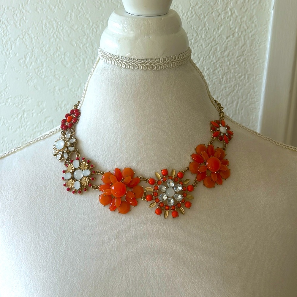 Flowers Statement Necklace